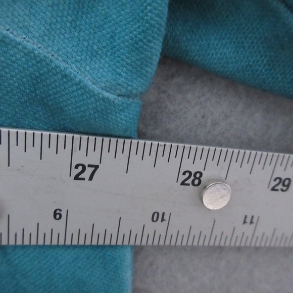 Logo by Lori Goldstein Tunic Top Plus 2XP Petite Green Distressed Canvas Pockets - Picture 8 of 11